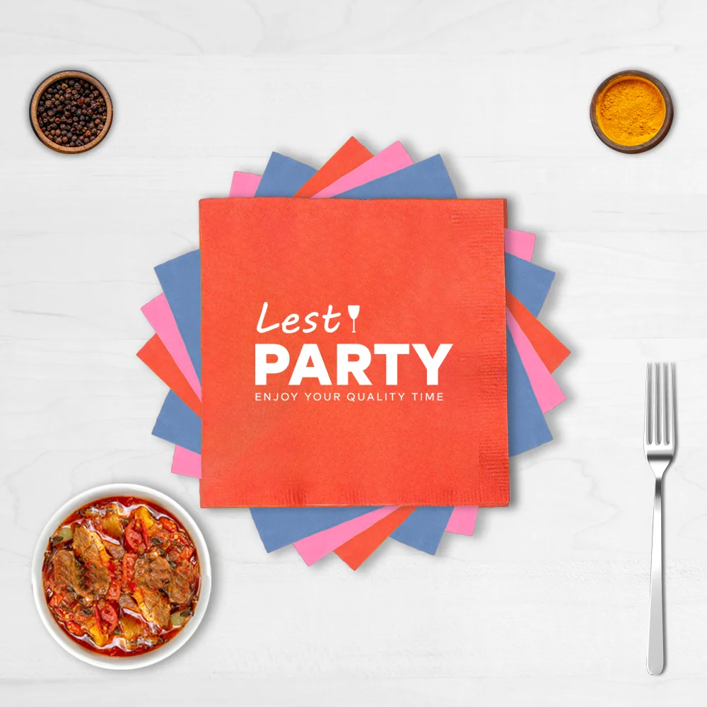 Custom Napkin Logo Image Text Photo Personalized Restaurant Wedding Business Event Party Baby Bridal Shower