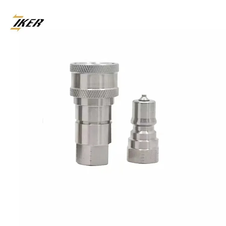 ISO7241-B BSP NPT 1/4' 1/2' High Performance SS 316 Female Hydraulic Quick Coupler