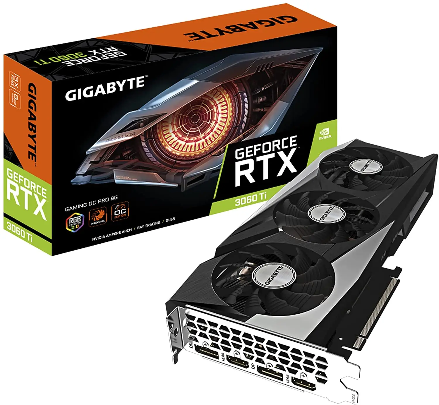 GeForce RTX 3060 TI Advanced OC for gaming 60M/pcs GPU hosting 3060ti graphics card 3X WINDFORCE Fans 8GB 256-bit GDDR6