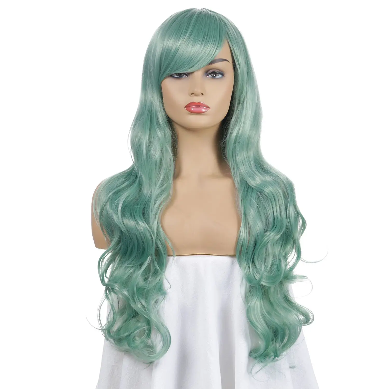 
Wholesale Cheap Hair Wigs Anime Cos Wig with Bangs 80cm Body Wave Long Curly Hair Cosplay Synthetic Hair Wigs 