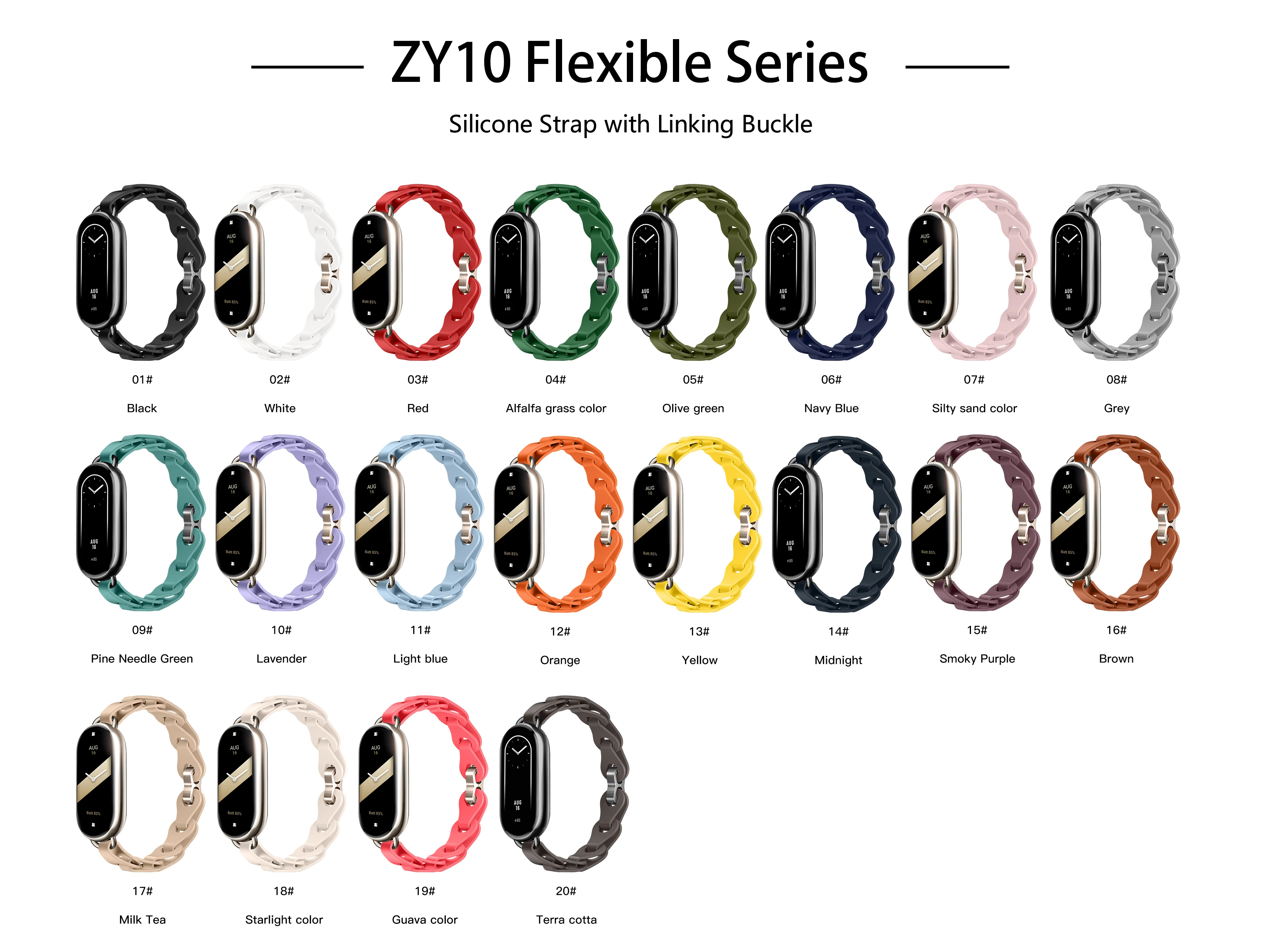 Stainless Steel Buckle Bracelet for Miband 8 NFC Fashion Lady Style Replacement Silicone Rubber Strap for Xiaomi Mi Band 8 Band