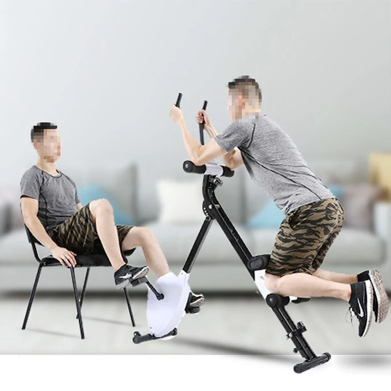 2 in 1 Home Use Portable Fitness Equipment Body Shaper Magnetic Stationary Bike Abdominal Exercise Crunch Machine