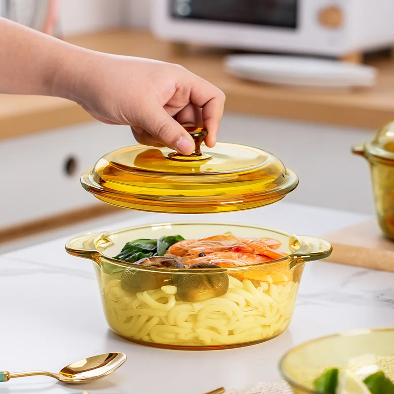 Лидер продаж DELI 1000 мл 33 81 унций закаленная посуда прозрачная для приготовления пищи жаростойкая супа стеклянный