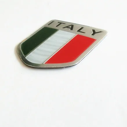 Italy Flag Car Metal Stickers Chrome Badge Emblem
