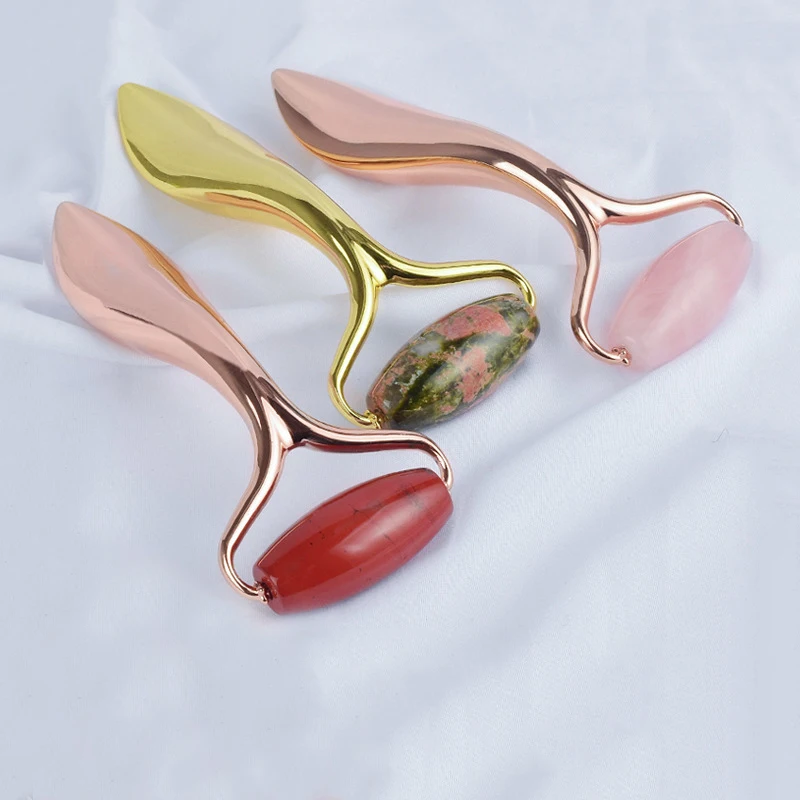 Praying Mantis Masajeador De Guasha Masaj Aletleri Noiseless Custom Anti Aging Private Label 3D Jade Roller For Face