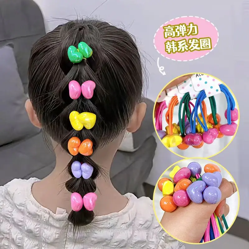 MYLULU Solid Color small knocker ball hair ties band elastic telephone cord wire hair coils hair rubber bands ponytail holder