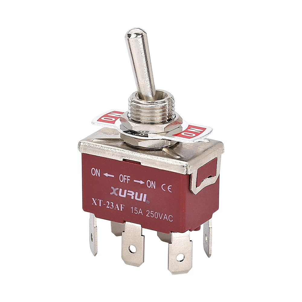 С пружинным возвратом 3 позиционный переключатель/3-сторонний выход 6-контактный переходник с внутренней 250vac din рейка крепление тумблер