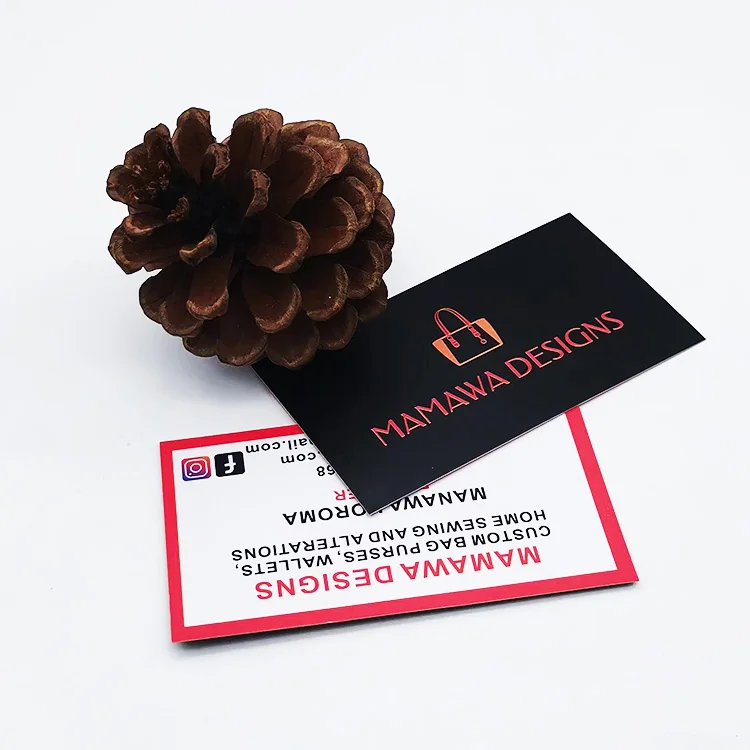 Supplier Luxury Business Card with Custom Rose Gold Foil Printing Logo