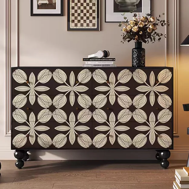 Smart Livingroom Cabinet Closet Cabinet Sliding Door Printing Wood Cupboard Cabinet With Storage