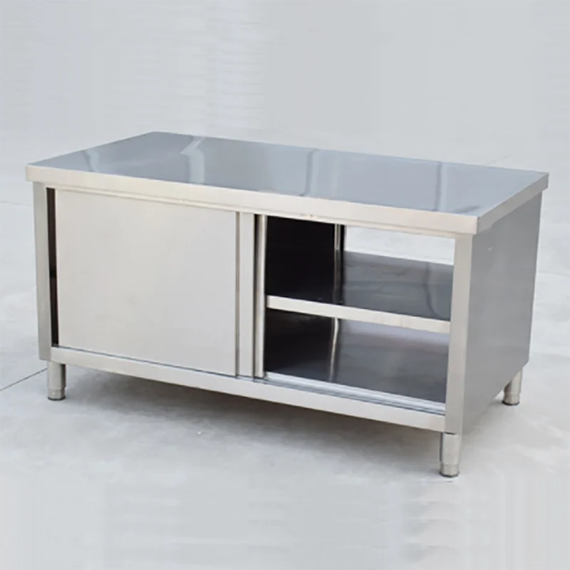 High Quality Factory Direct Sales Stainless Steel Commercial Kitchen Work Table Adjustable Prep Work Table