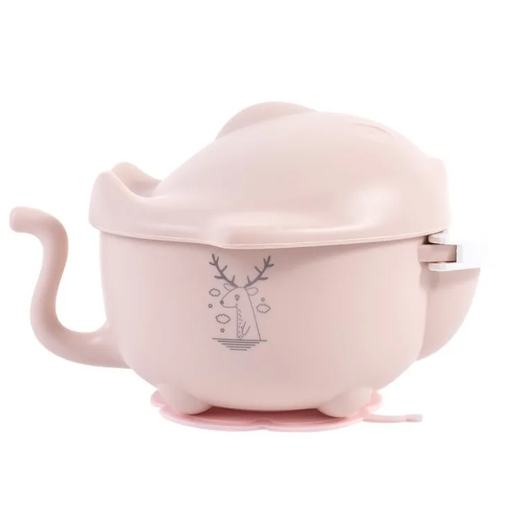 Kids BPA Free Feeding Stainless Steel Baby Thermal Bowl With Strong Suction Cup