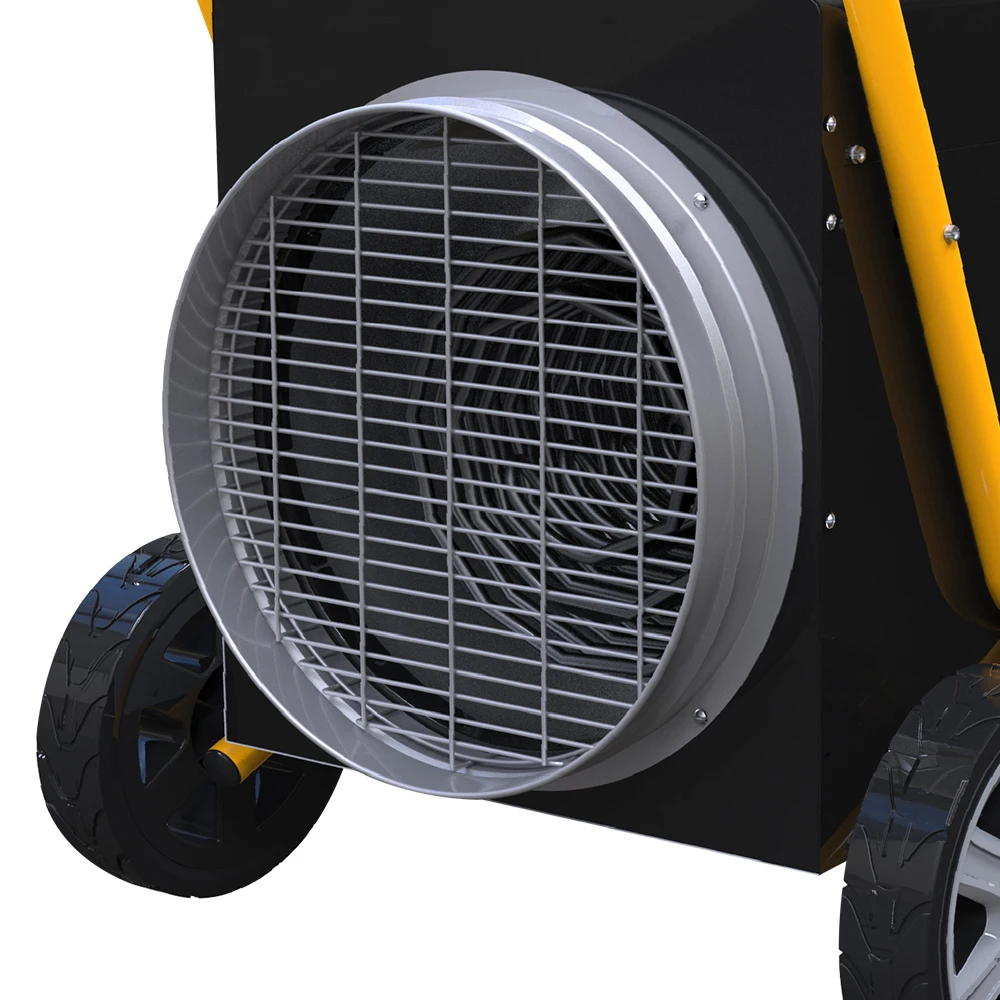 SIAL new 15kw industrial electric heating tube heater with wheels Stainless steel electric heating equipment