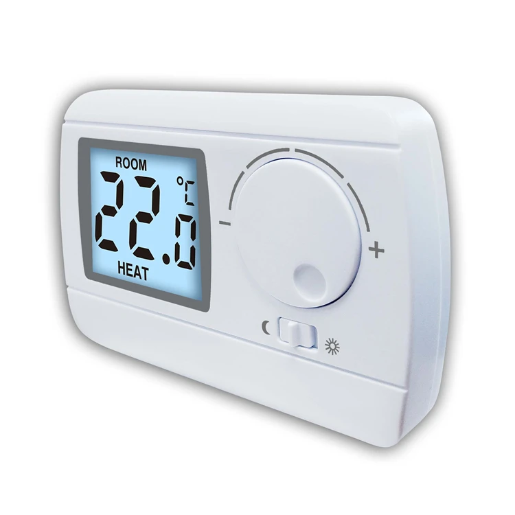 230V White ABS NTC Non-programmable Floor Heating Room Thermostat For Gas Boiler