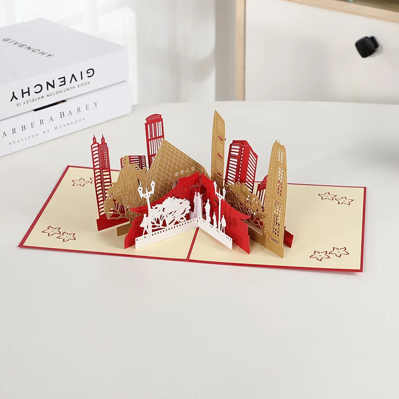 Оригинальные поздравительные открытки Co-orange с фокусом, 3d открытки ручной работы, сделанные на заказ, открытки с выдвижными поздравительными открытками