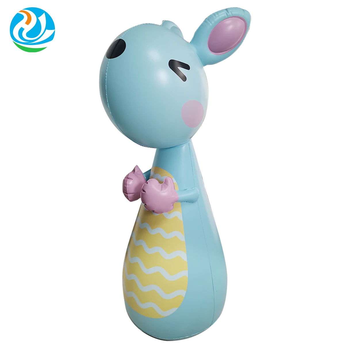 plastic vinvy pvc inflatable chiltren toy tumbler roly-poly kangaroo rabbit