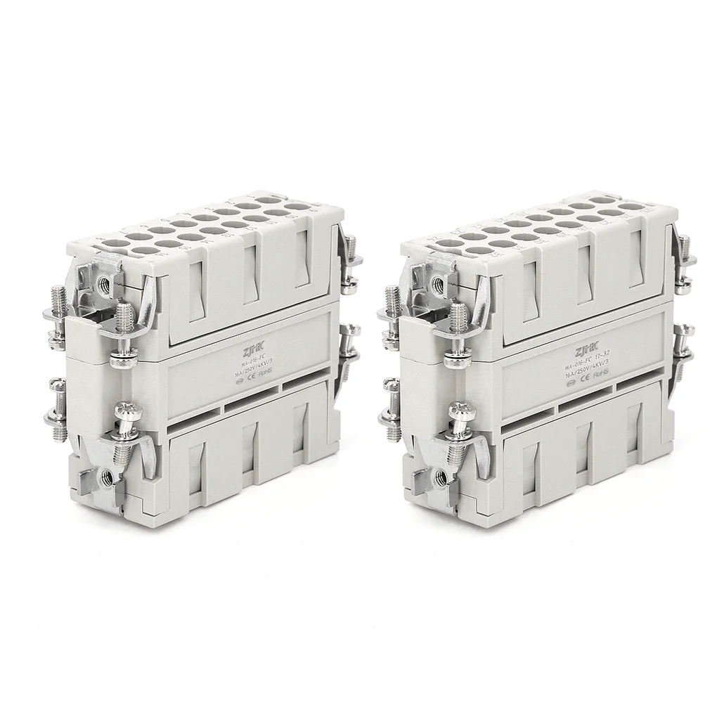 Hot Runner Aviation Connector 16A HA Series Heavy Duty Connector 32 Pin Contact Crimp Terminal Insert