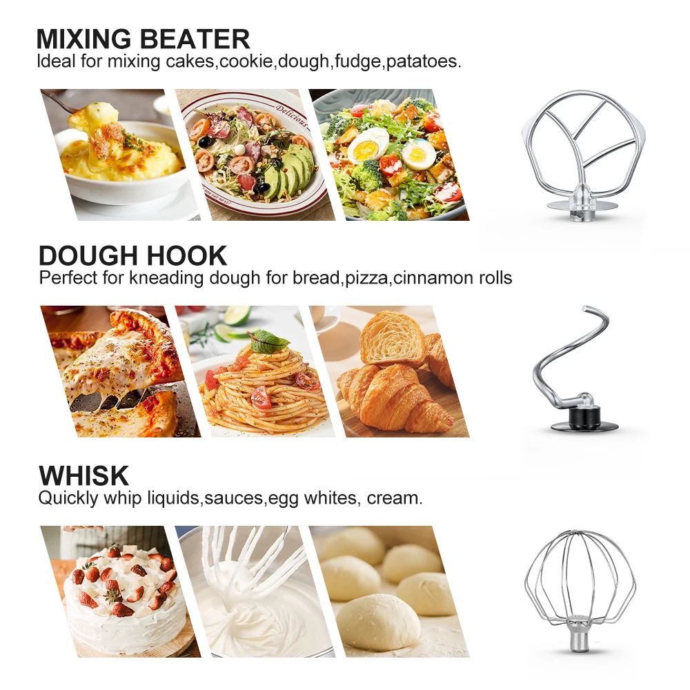 Manufacturer 5L 6L Automatic Standing Cake Mixer Dough Kneading Machine Bread Dough Stand Food Mixer