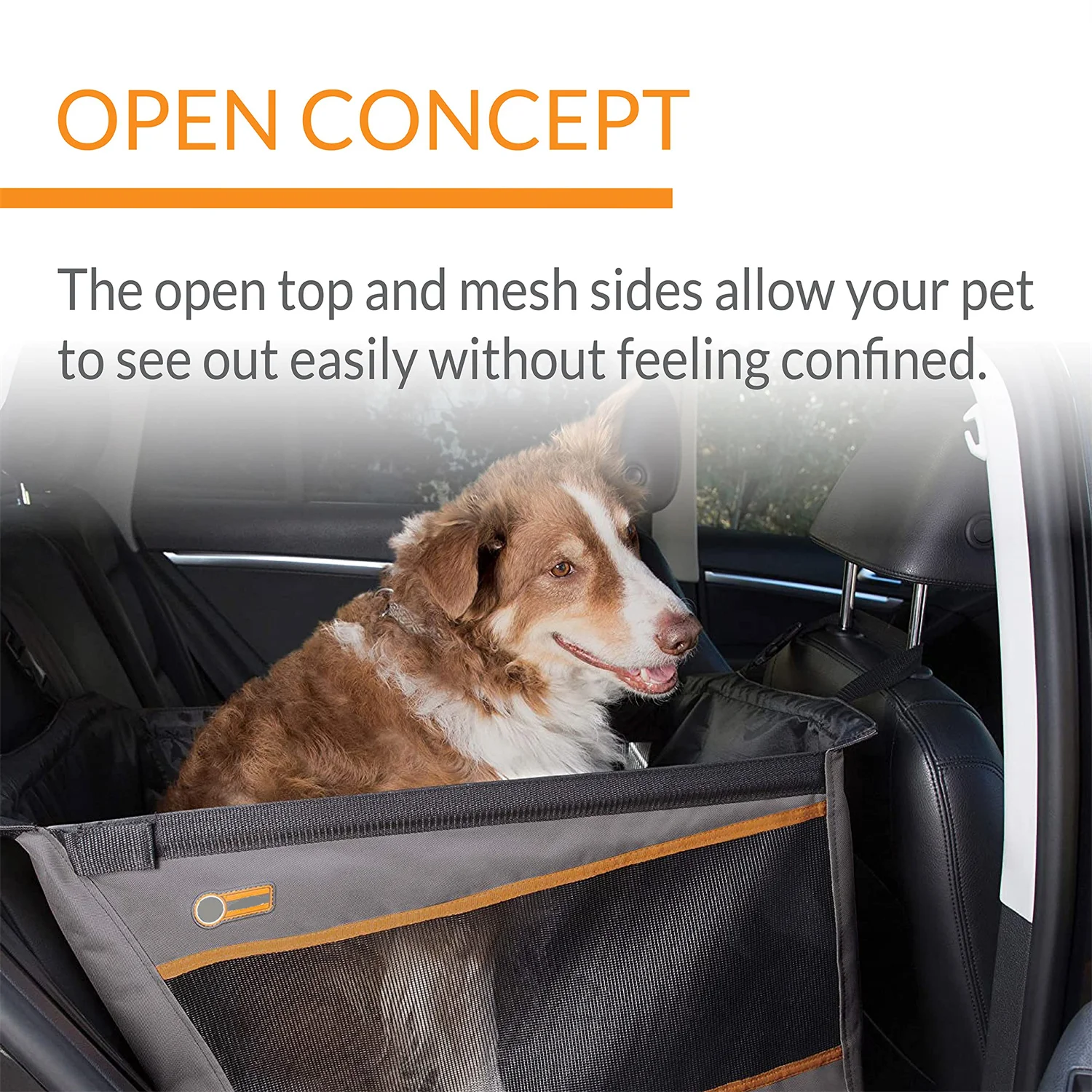 Eco-friendly webbing detachable safety fixing pet dog car booster seat outdoor mat rear basket dog car seat
