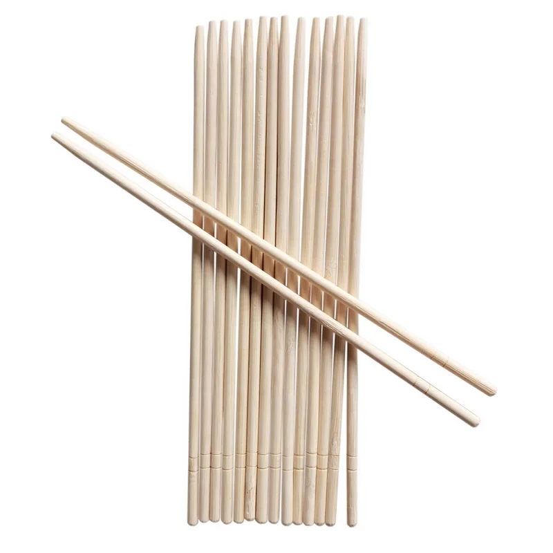 Natural  Customized Logo Round Twins and Tensoge  Bamboo Disposable Bamboo Chopstick