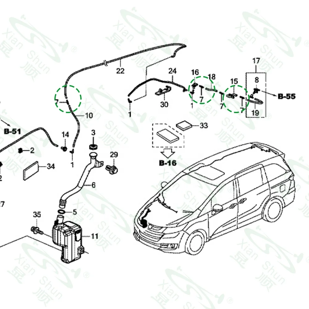 Xian Shun Straight Connector Universal Windshield Wiper Hose Connector Plastic Clip & Fastener