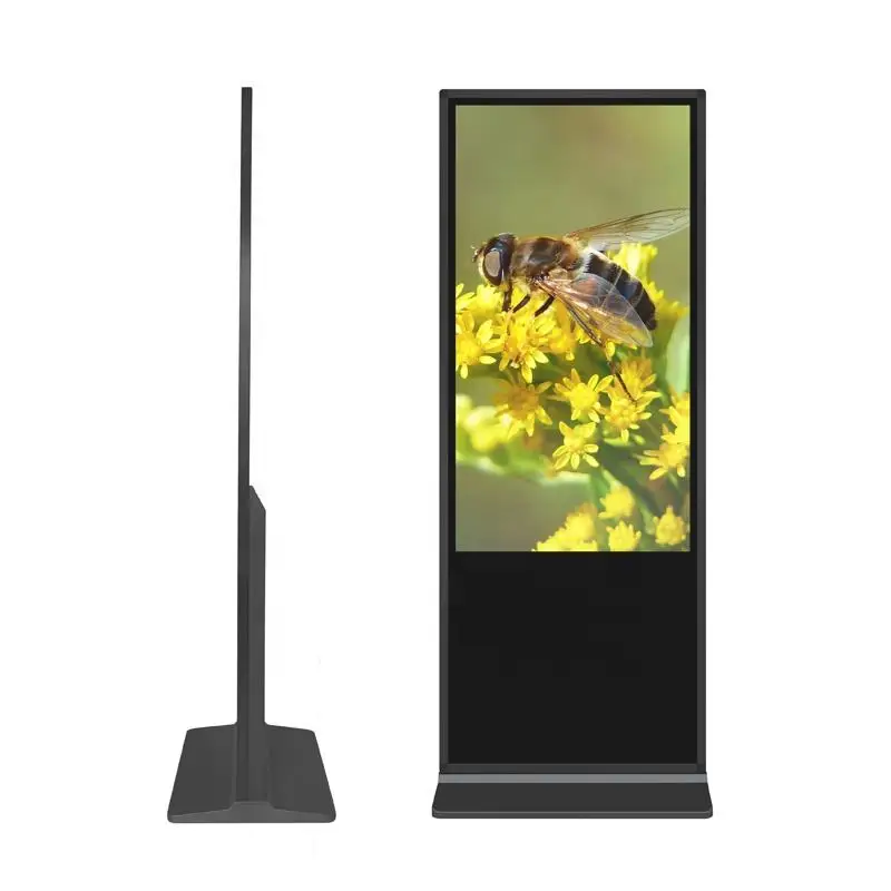 Indoor 55 Inch Advertising Player Touch Screen Floor Stand Kiosk 4K Screen Digital Signage And Display