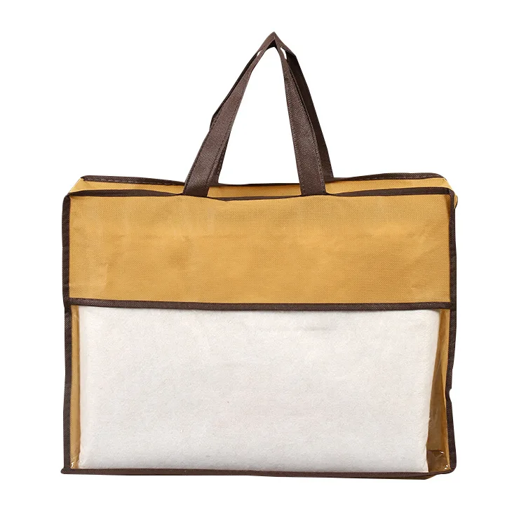 Wholesale Non Woven Fabrics Transparent PVC Organizer Bag for Bedding