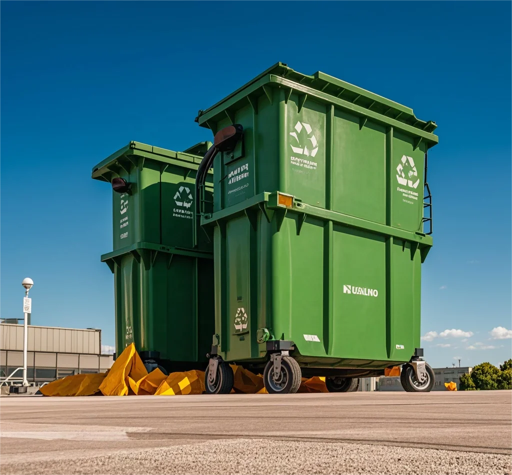 Industrial Customized Carbon Steel Roll Off Waste Management  garbage dumpster Outdoor mobile Scrap metal skip bin