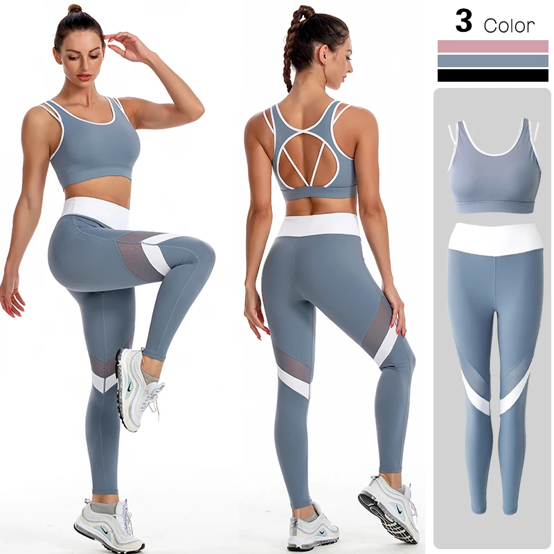 
pink women sportswear 2 piece jogger sustainable fabric xl famous fitness oem compression sportswear woman gym set 