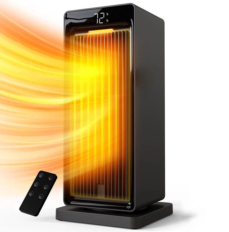 Mini Household Remote Control Touch Panel Thermostat 24h Timer Fast Heating Electric Heaters With Fan