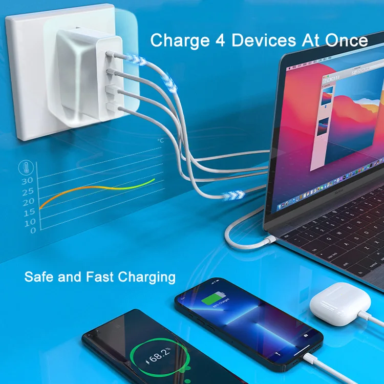 USB C GaN Charger PD 3.0 Quick Charge 100W Fast Charging For iPhone Xiaomi Samsung iPad Tablet QC3.0 Type C Mobile Phone Adapter