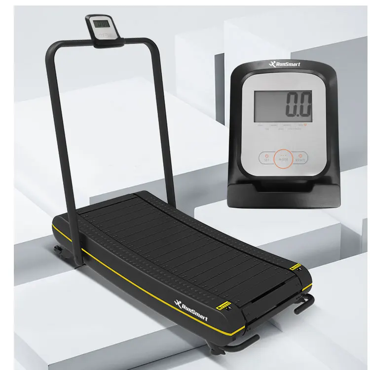 manual home use for home use non-motorize running machine curved treadmill fitness equipment automatic folding