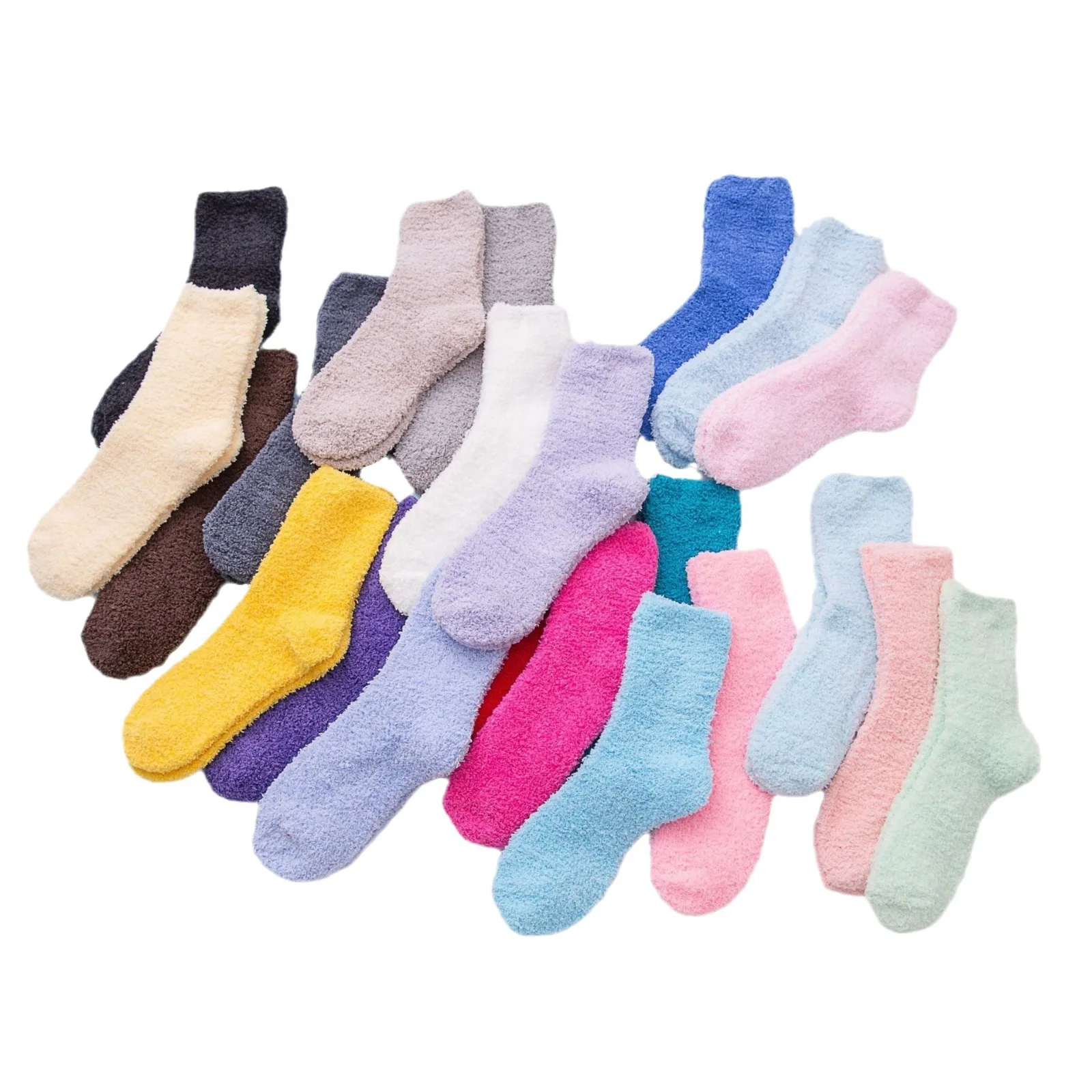 Winter Autumn Women Socks Thickened Wool Socks Cashmere Tube Terry Fuzzy Cozy Socks