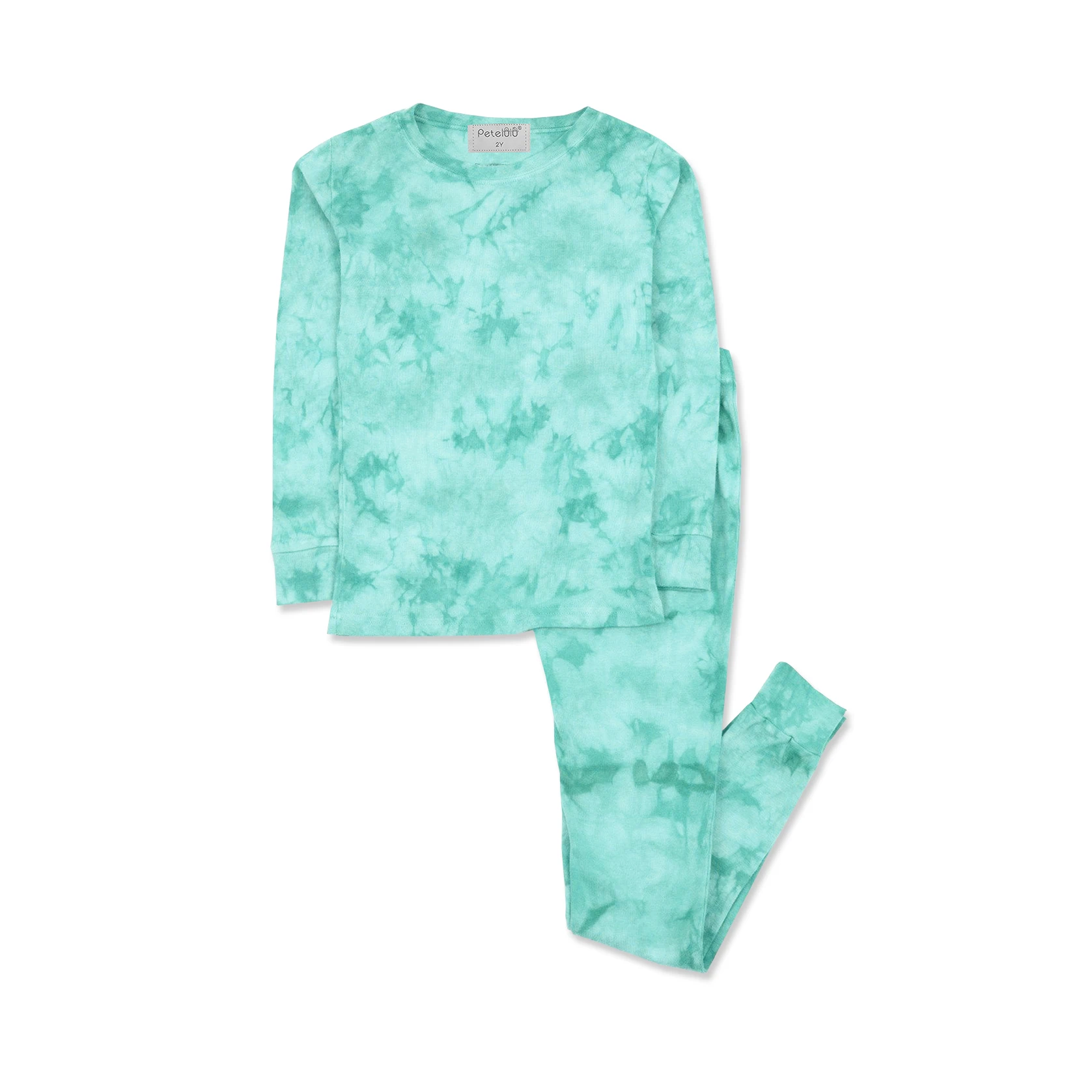 2021 Hot Sale 2pcs Tie Dye Cotton Pajama Sets boy Long Sleeve Tops And Pants Pj Set kids Joggers Loungewear girls Sleepwear