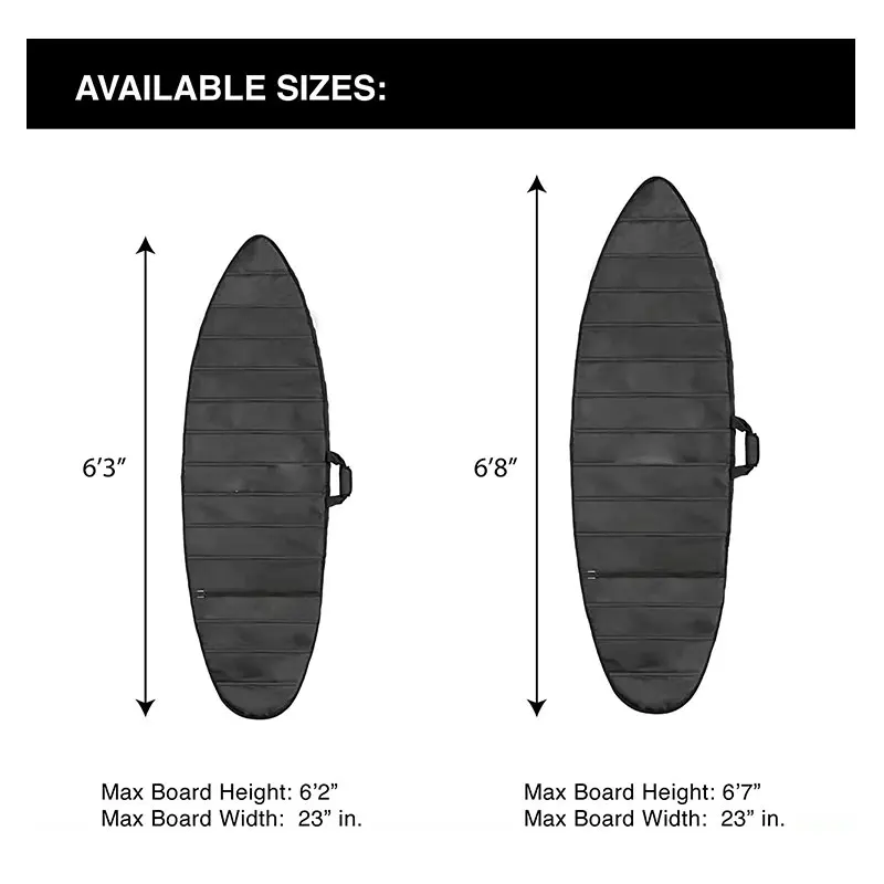 OEM customised wheeled surfboard bag carrier for water sport Durable 600D polyester travel surfboard bag cover