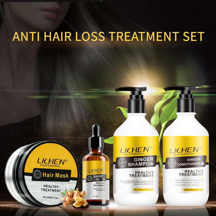 Private label ginger hair care shampoo anti hair loss make your logo GMPC with wholesale price