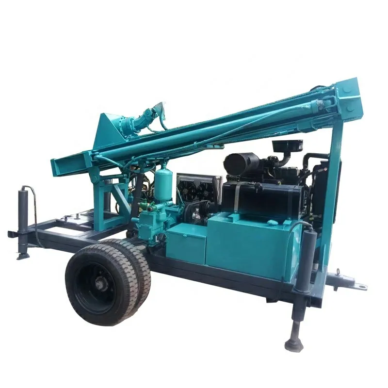 Water Well Drilling Rig 100m 200m 300m Hydraulic Mining Drilling Rig Rotary Hole Drilling Machine For Sale
