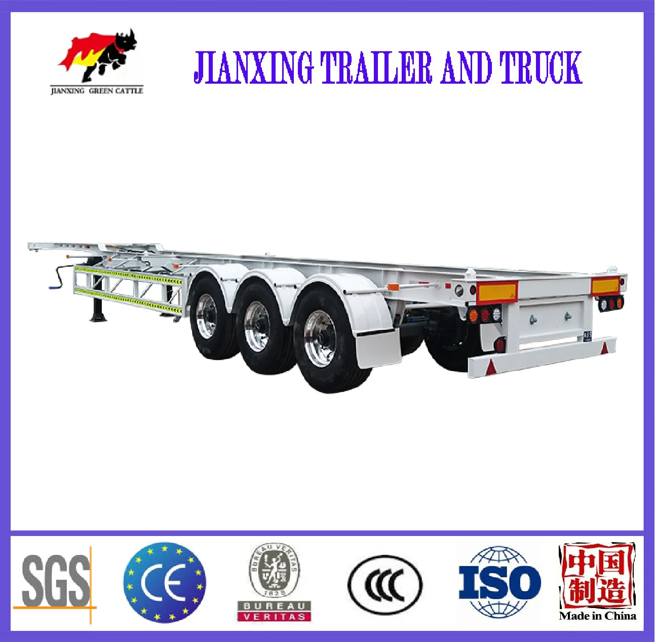 40 Foot Container Trailer Chassis Intermodal Container Chassis Used Container Chassis for Sale