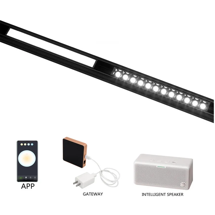 Умный домашний Трековый светильник Tuya 12 Вт линейная прожекторная система светодиодный встраиваемый Магнитный
