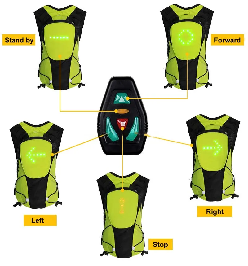 Custom Professional Cycling Outdoor Riding Travel Storage Backpacks LED Turn Signal Black Waterproof Motorcycle Helmet Backpack