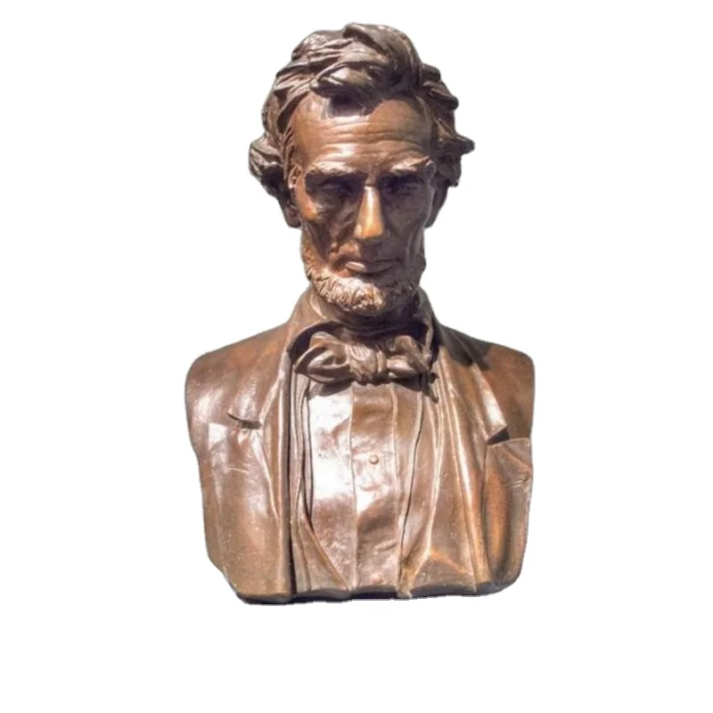life size bronze human bust sculpture