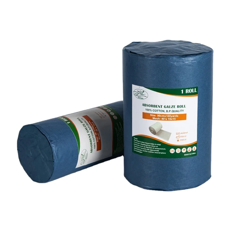 Absorbent 100% Cotton High Quality Medical Gauze Roll