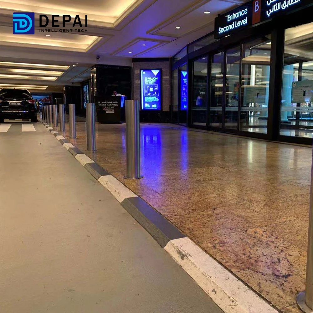 Stainless steel metal traffic manual retractable telescopic parking security post for vehicle access control