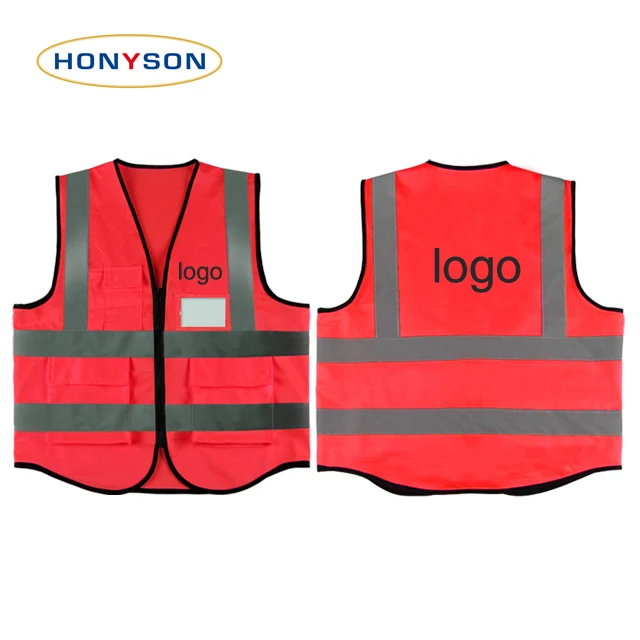 Customize outdoor protective workwear construction worker reflective road safety vest