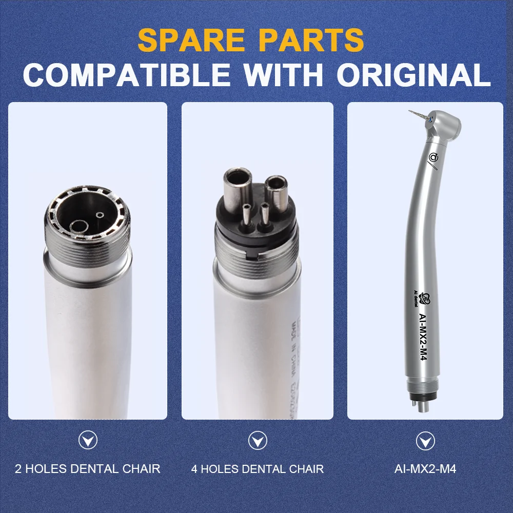 MX2 Air Turbine High Speed Handpiece Dental Clinic Tools 2 4 Holes Ceramic Bearing Microsurgery Instrument Set Dentist Supplies