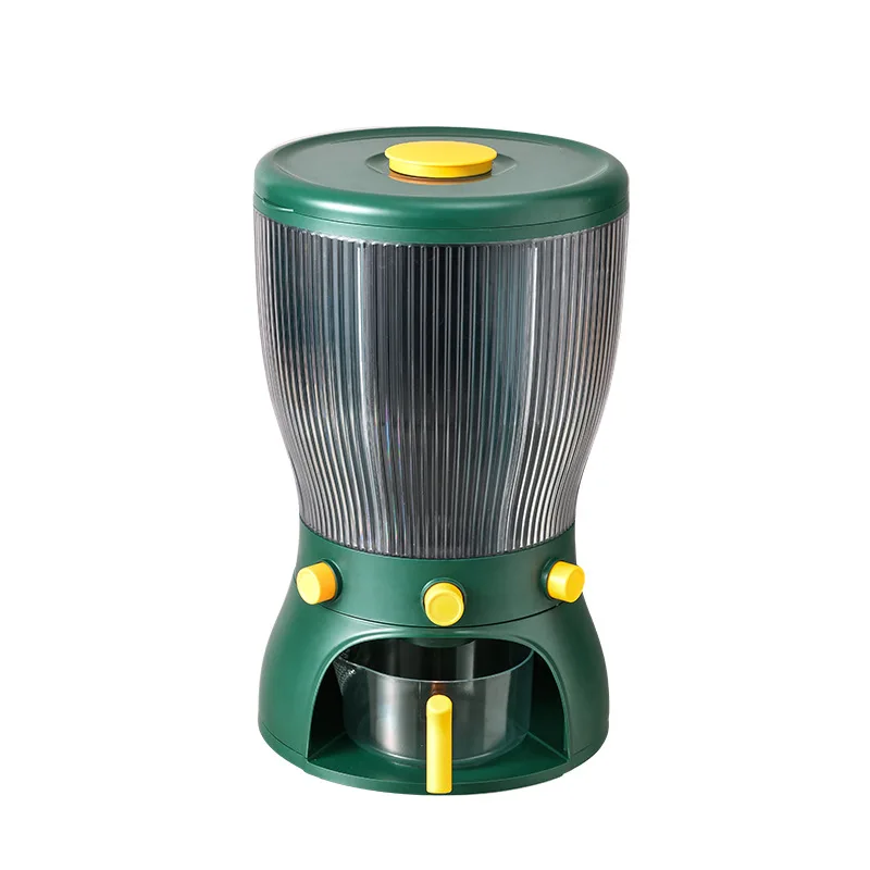 Hot Selling Rice Dispenser Grain Storage Container Plastic 10 KG Rotating Cereal Dispenser