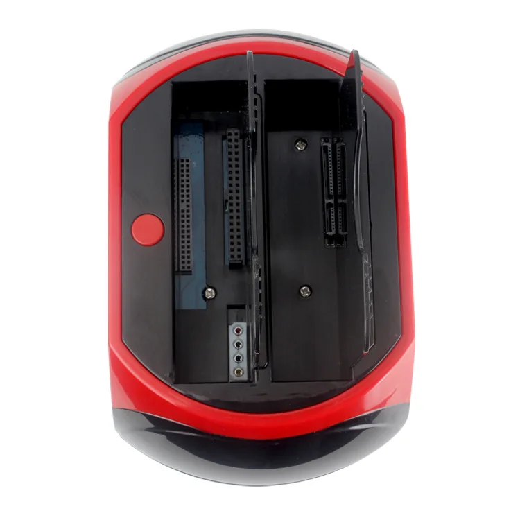 2bay USB2.0 SATA+eSATA HDD Docking Station +ESATA+Card Reader with OTB Clone