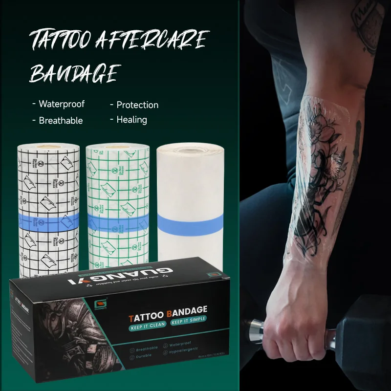 Tattoo After Care Self Elastic Skin Wrap Protective Adhesive Waterproof Transparent Tattoo Aftercare Bandage Film