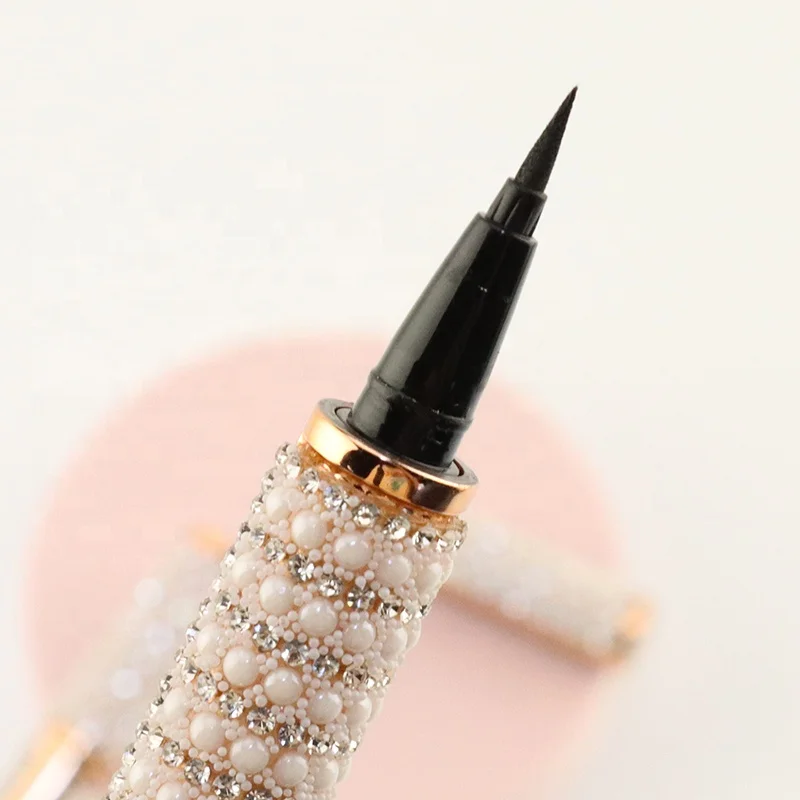 New Design 2 In 1 Private Label Custom Logo Colored Waterproof Glitter Liquid Black Lashglue Glue Pen Eyeliner