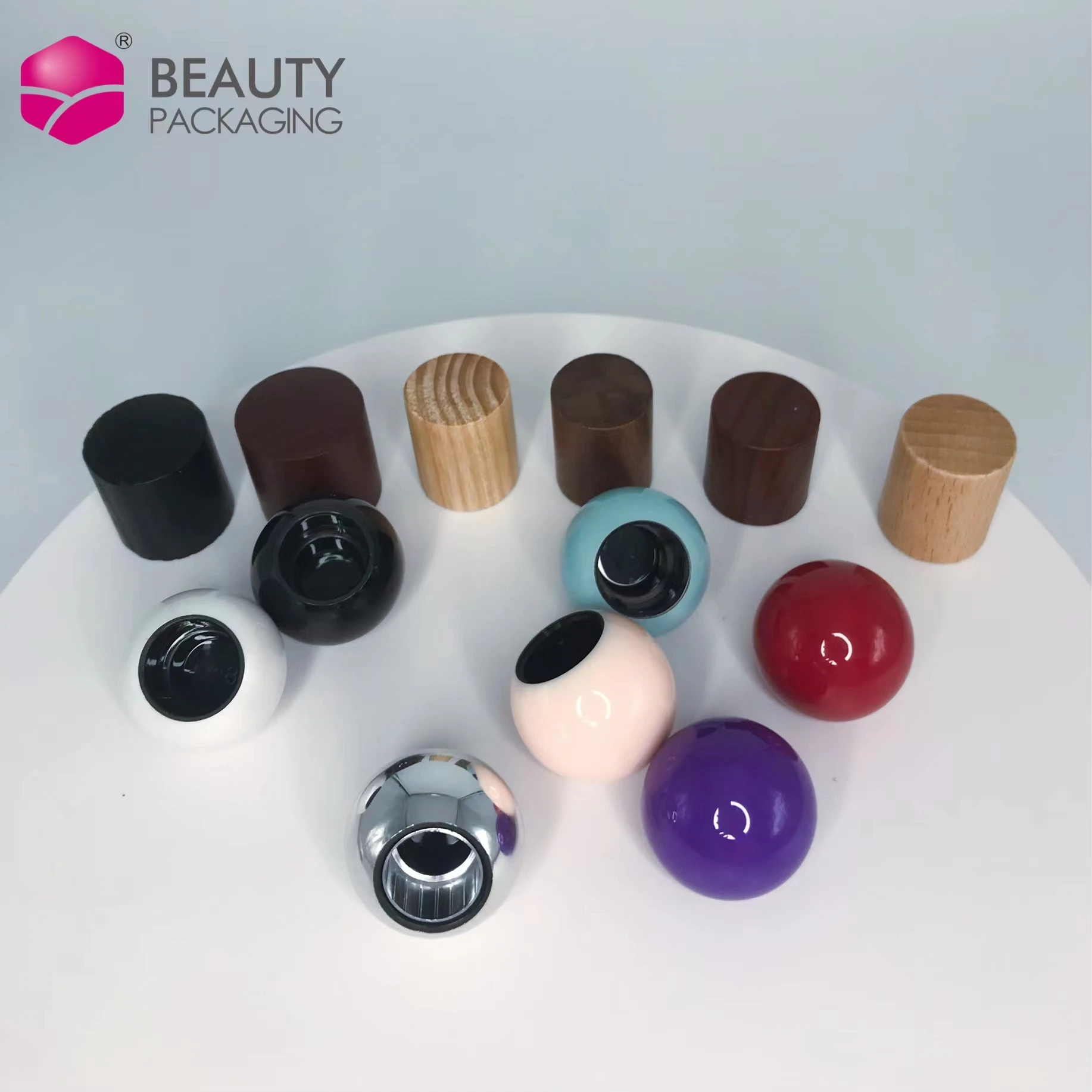 High Quality Customized Resin Marble Bottle Cap 50ml 100ml Round Glass Bottle With Resin Cap Perfume Lid 15mm