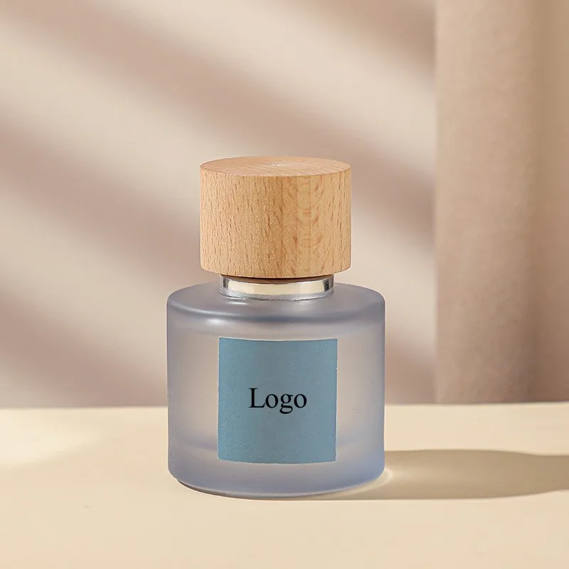 Factory Wholesale High Quality 50 Ml New Designer Wooden Bottle Cap Glass Perfume Bottle Box Packaging